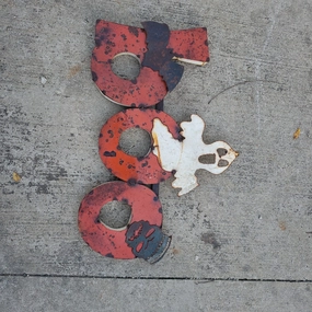 Boo metal sign decorative plants  