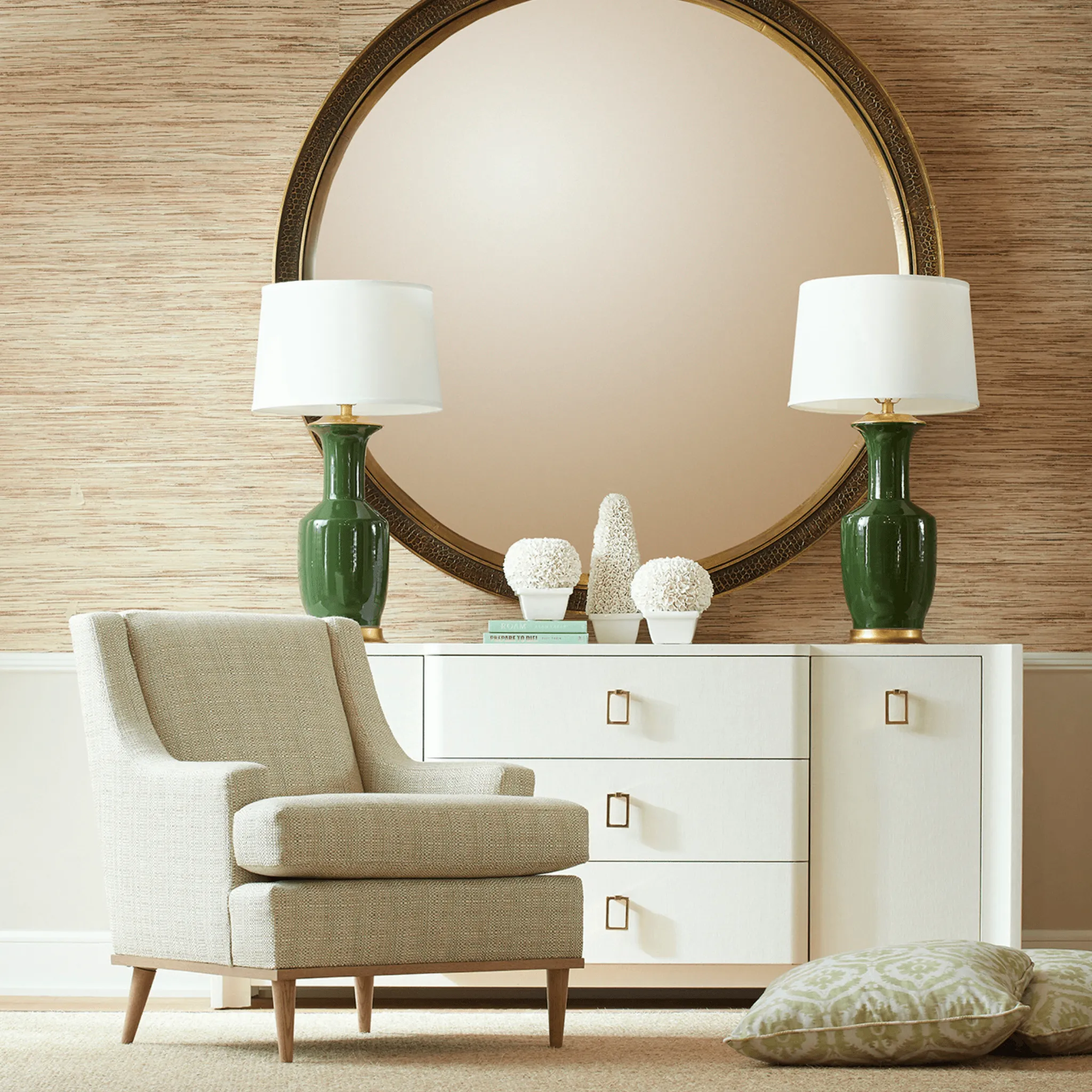Boston Round Boxwood Topiary in Blanc de China