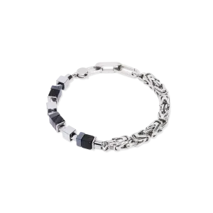 Bracelet Fusion Snake Chain black-silver