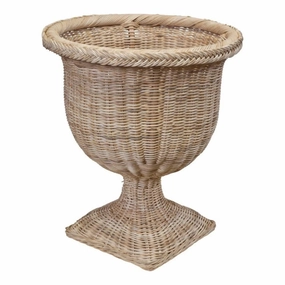 Braided Wicker Urn plant seeds  
