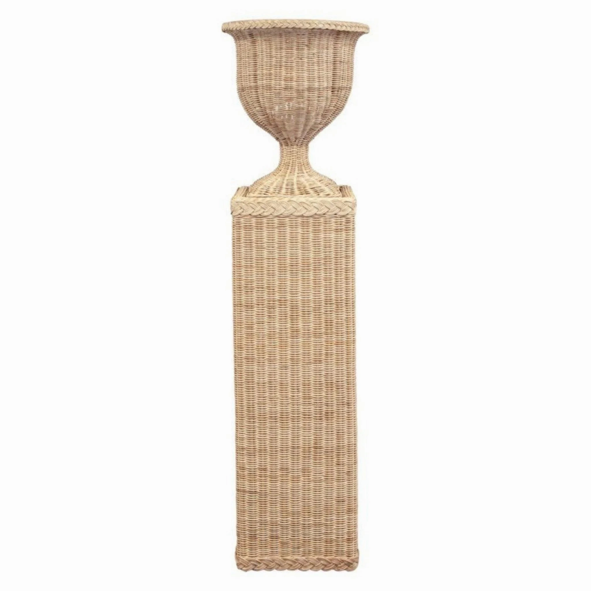Braided Wicker Urn