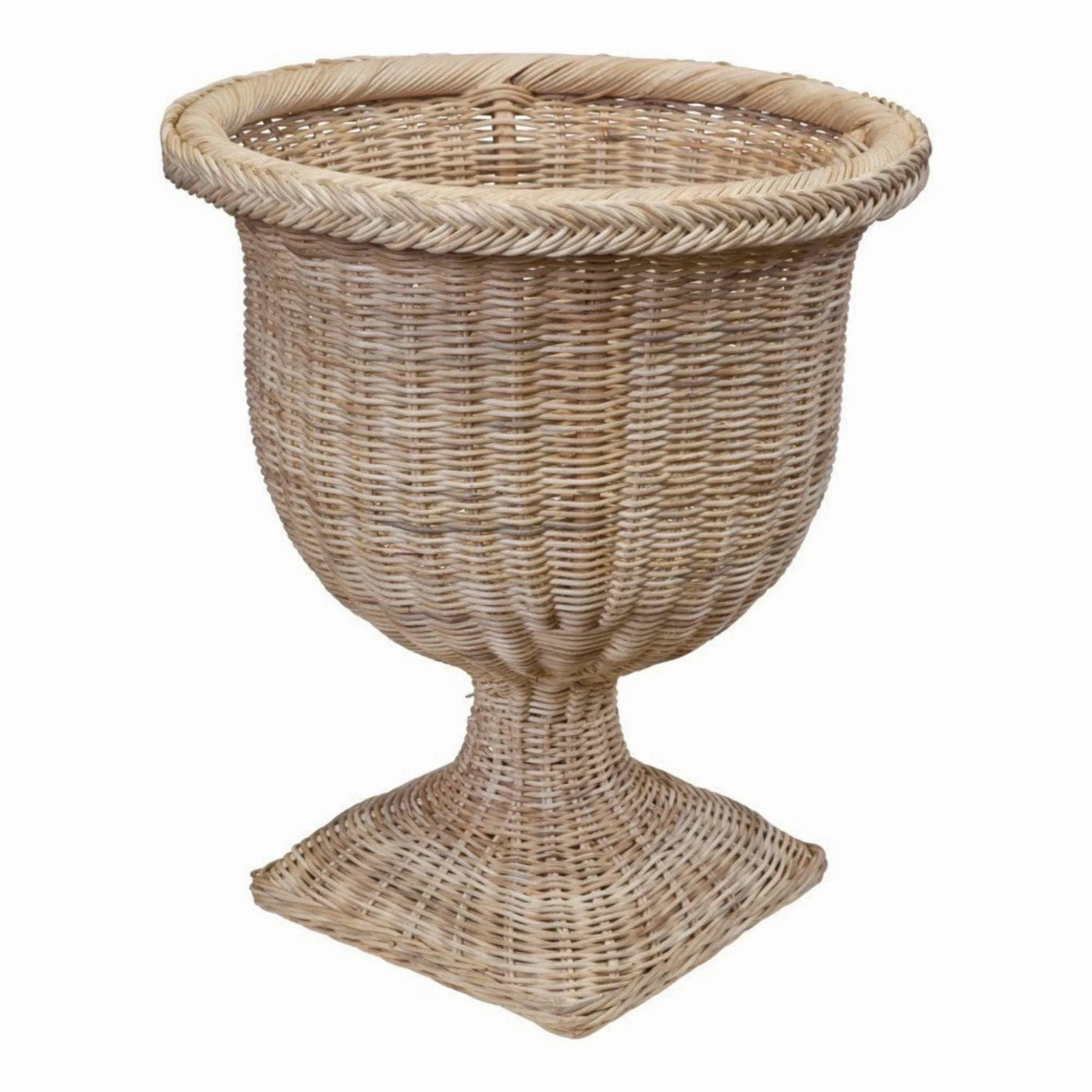 Braided Wicker Urn plant seeds  