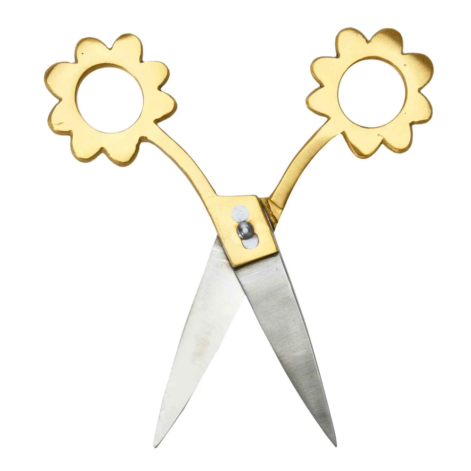 Brass Flower Handle Scissors