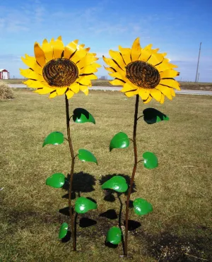Bright Sunflower with Leaves decorative plants  