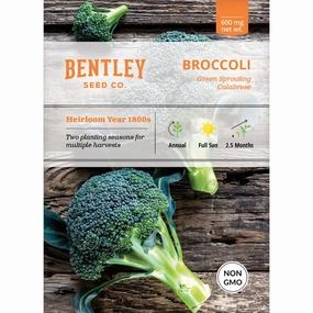 Broccoli, Green Sprouting Seed Packet floating plant shelf  