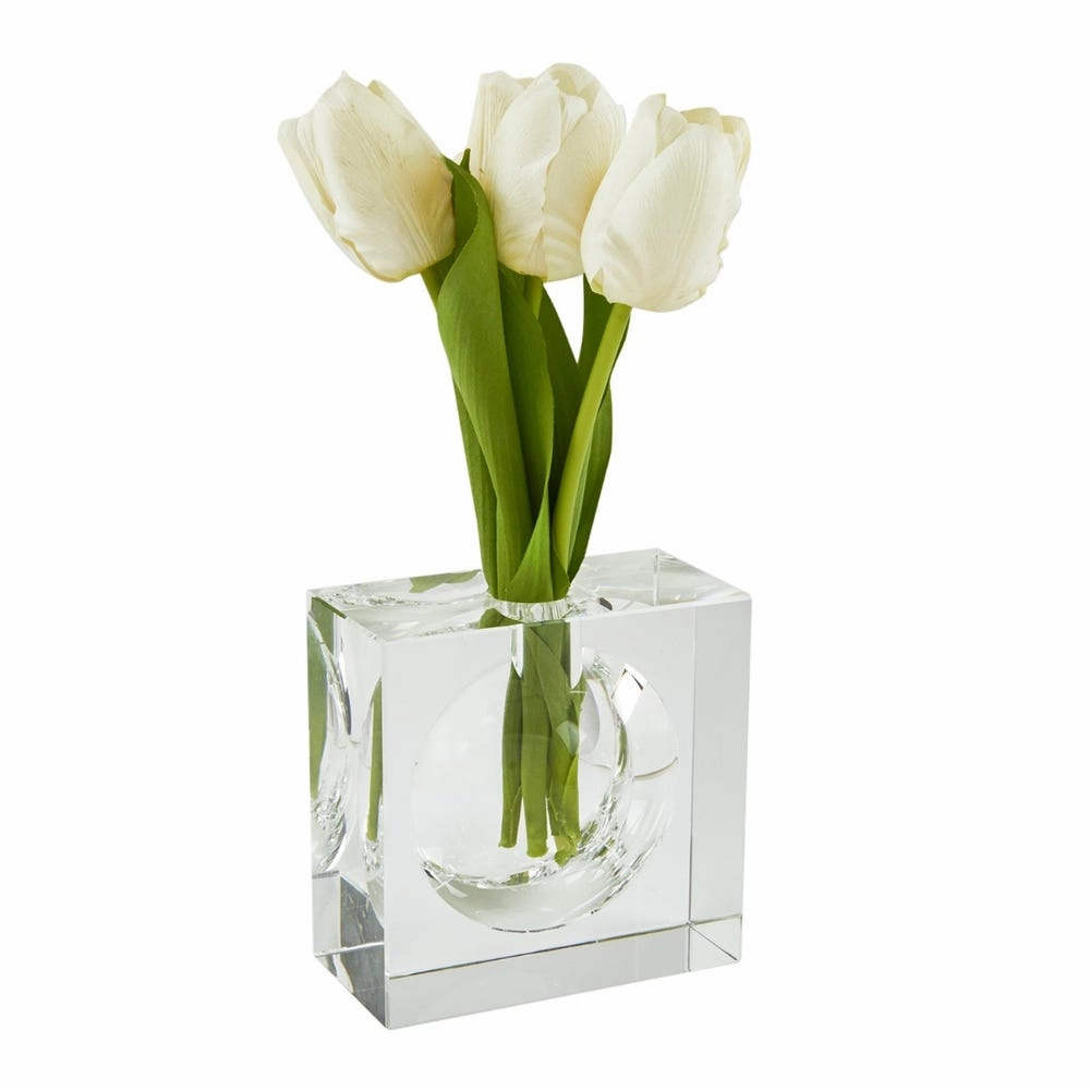 Bubble - Crystal Square Vase Large mini ornamental plant  