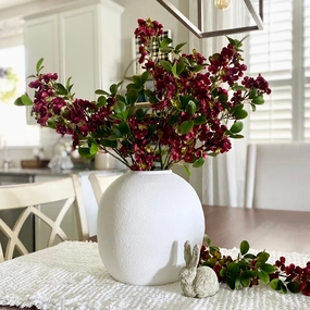 Burgundy Lilac Spray xl flower pot  