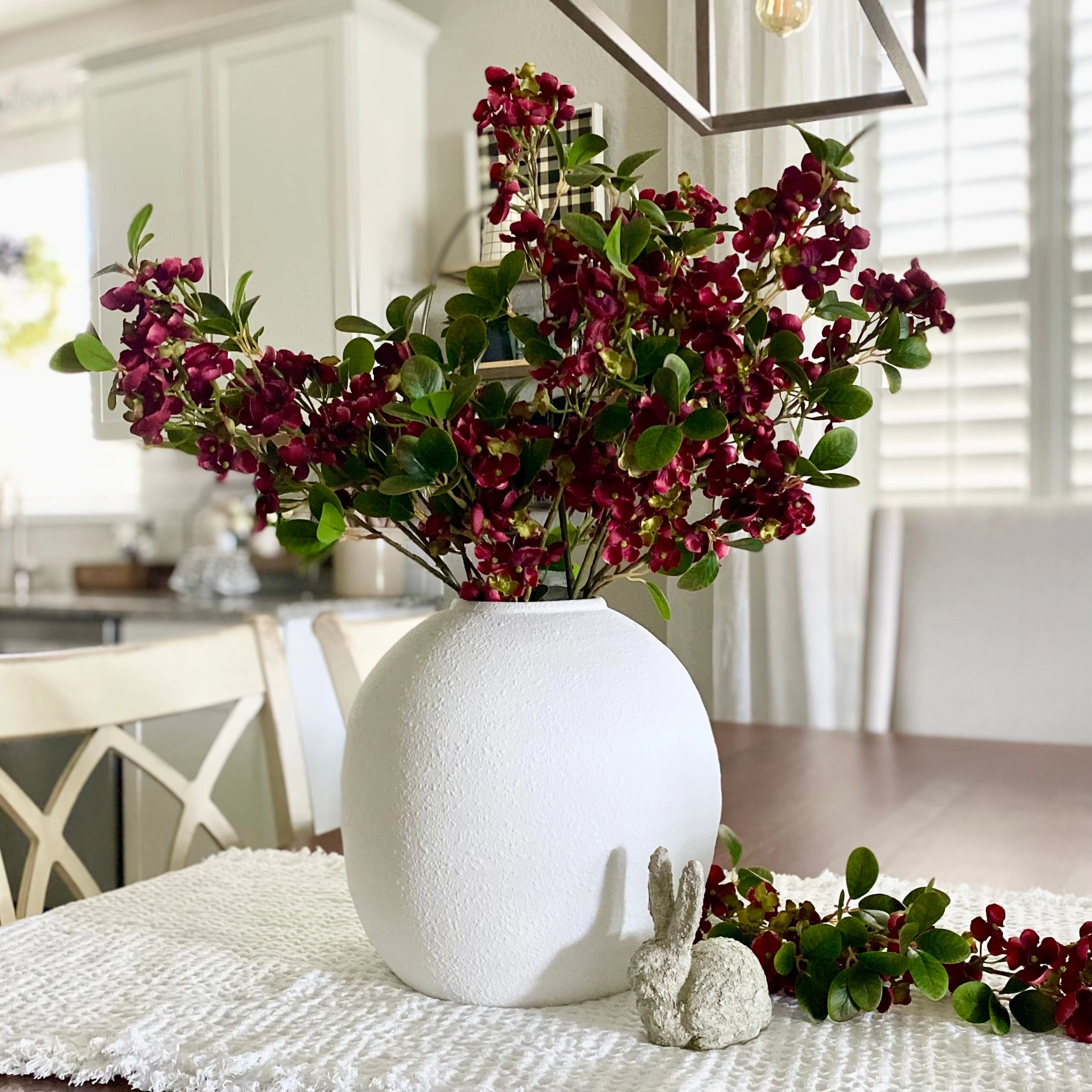 Burgundy Lilac Spray xl flower pot  