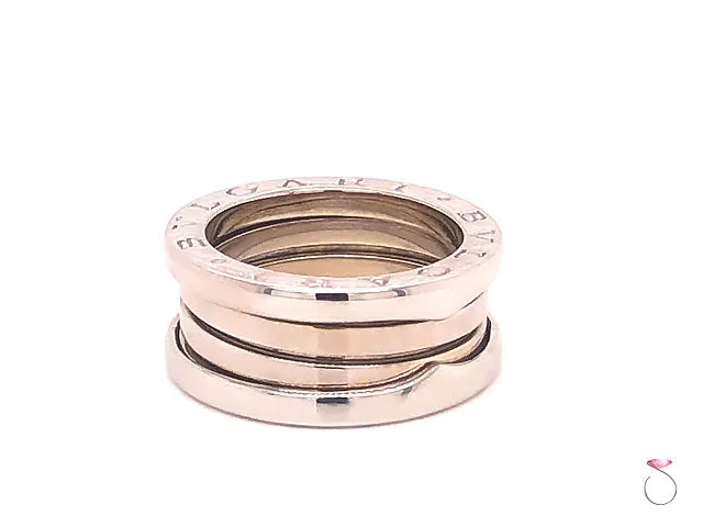 Bvlgari B.Zero 1 18K White Gold 3 Band Ring