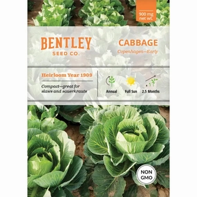Cabbage, Copenhagen Market Seed Packet floating plant shelf  