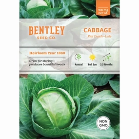 Cabbage-Late Flat Dutch Seed Packet floating plant shelf  
