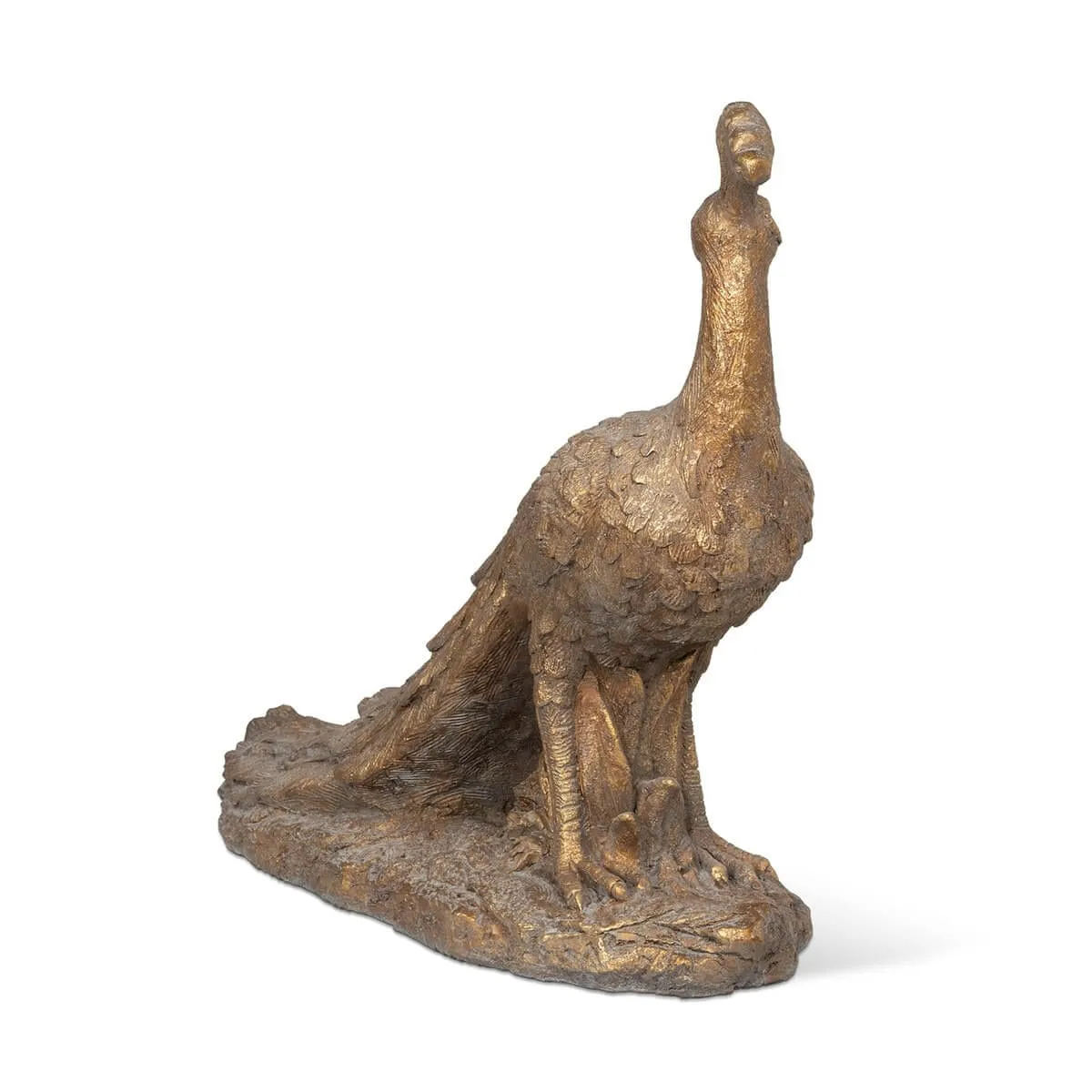 Cameo Peafowl Statue
