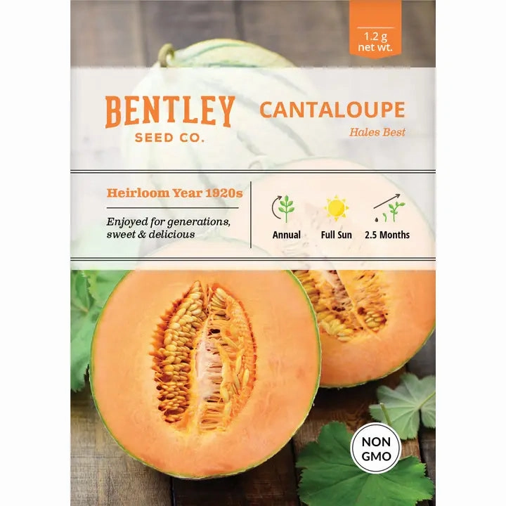 Cantaloupe, Hale's Best Seed Packets floating plant shelf  
