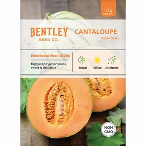 Cantaloupe, Hale's Best Seed Packets floating plant shelf  