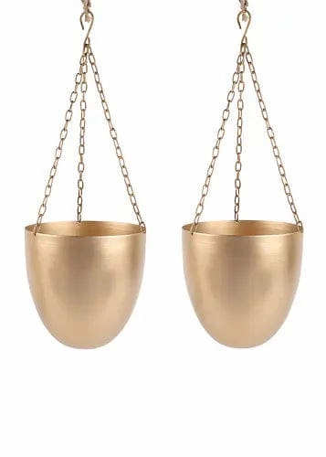 Capsule Shape Hanging Planters (Set of 2)