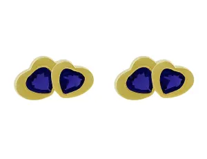 Carrera y Carrera 18kt Yellow Gold Iolite Heart Studs