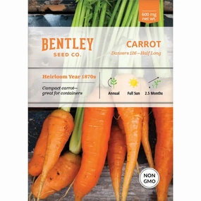 Carrot-Danvers 126 Half Long Seed Packet floating plant shelf  