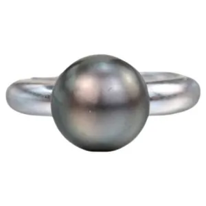 Cartier Black Pearl 18K White Gold Ring