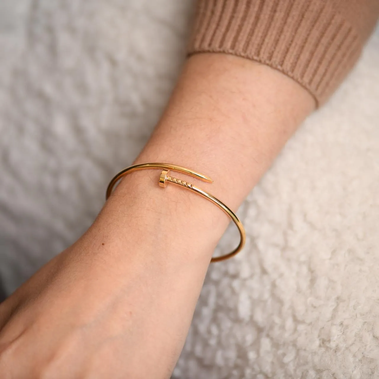Cartier Juste un Clou Small Model 18K Yellow Gold Bracelet Size 19