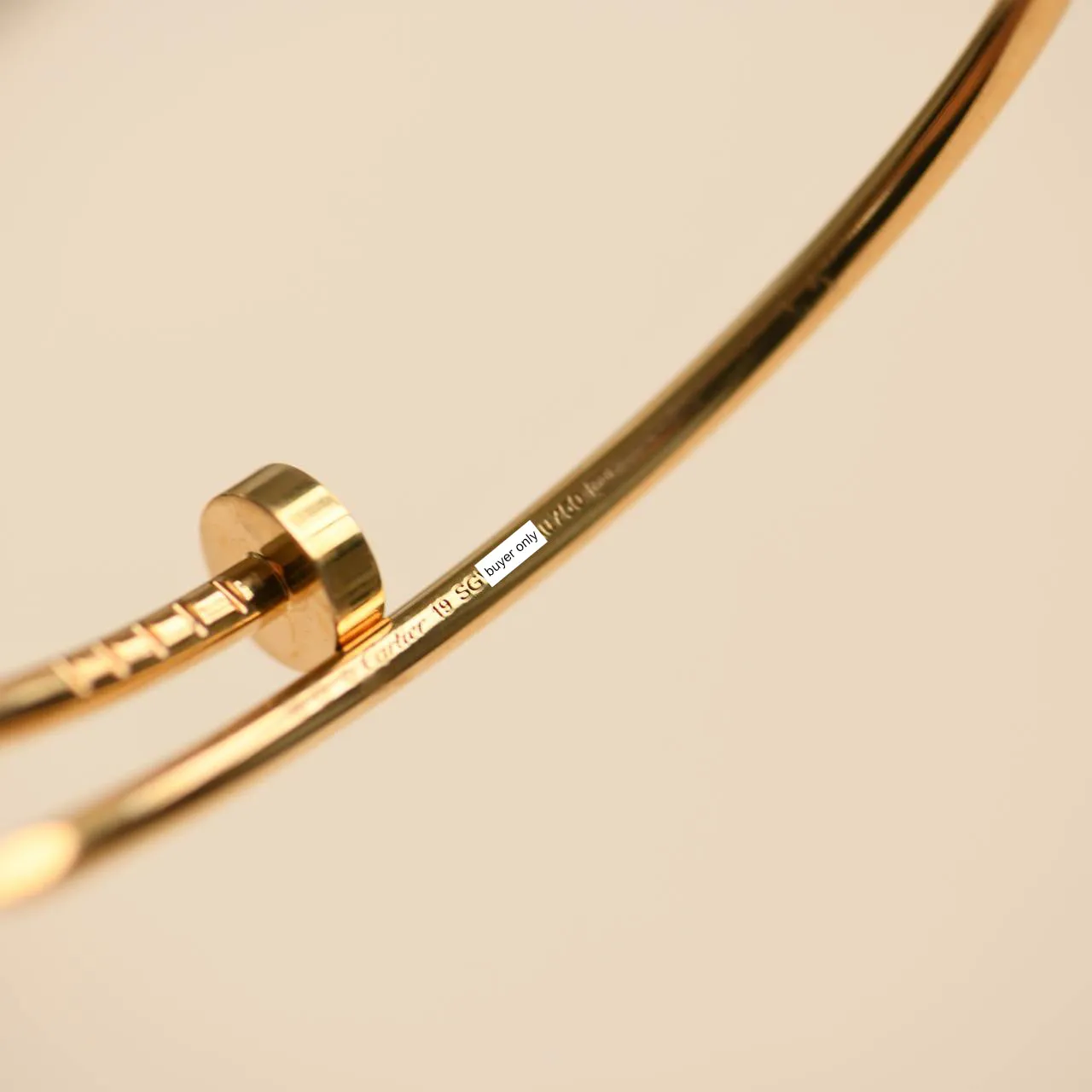 Cartier Juste un Clou Small Model 18K Yellow Gold Bracelet Size 19