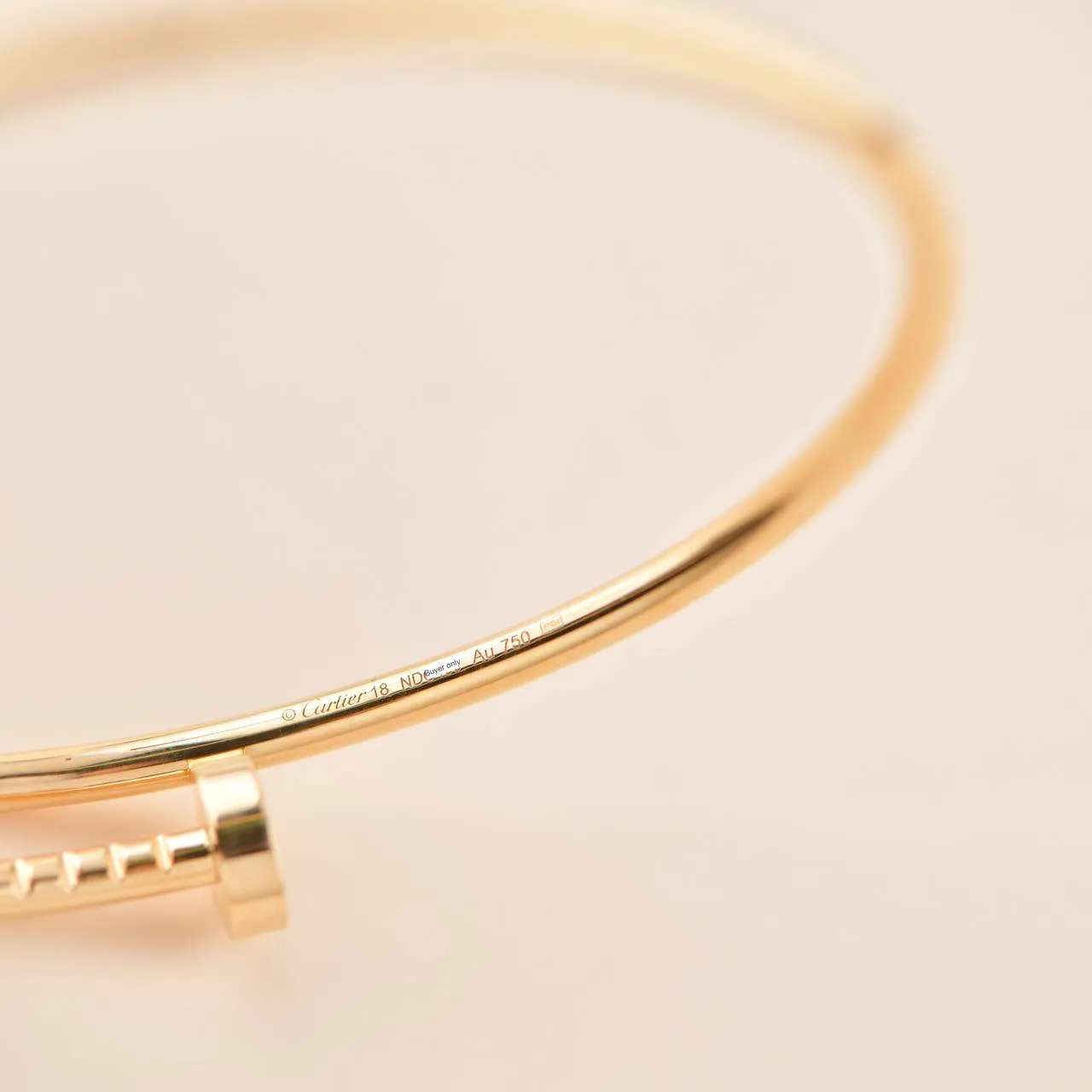 Cartier Juste un Clou Small Model Bracelet Yellow Gold Size 18