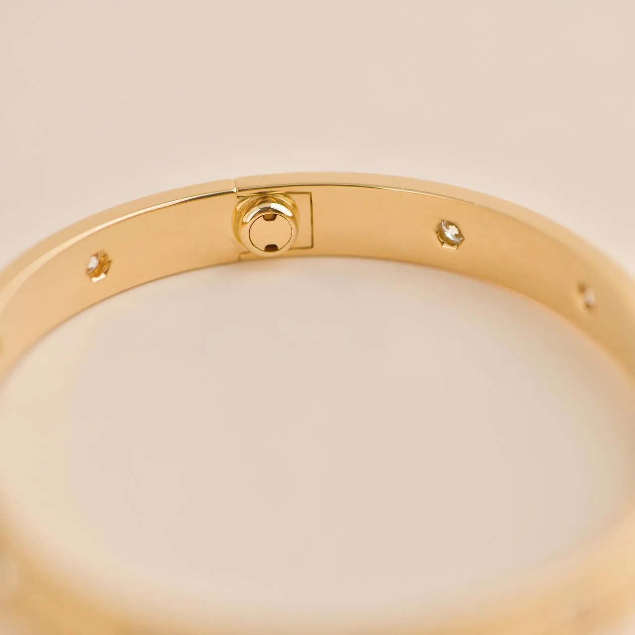 Cartier Love 10 Diamond Yellow Gold Bracelet Size 17