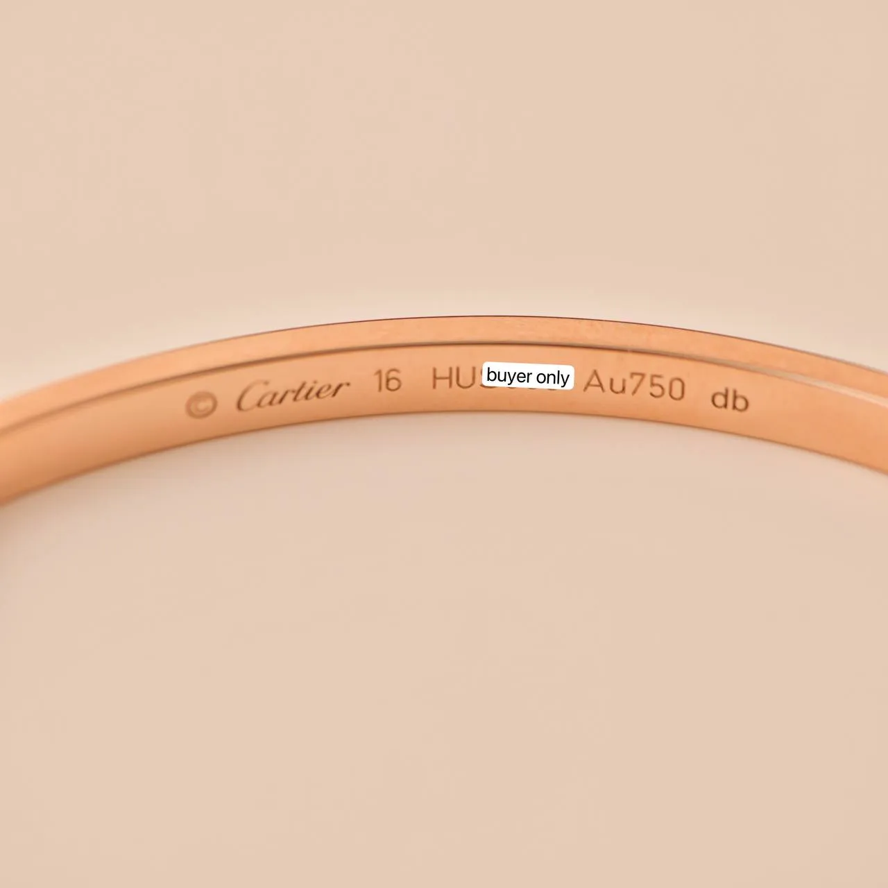 Cartier Love 18K Rose Gold Bracelet Small Model Size 16