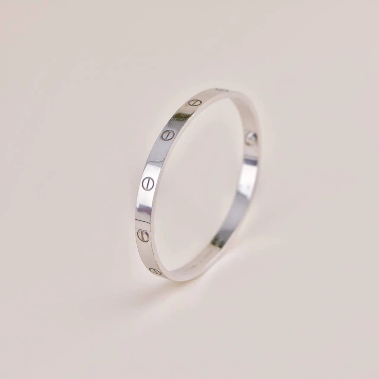 Cartier Love 18k White Gold Bracelet Size 19