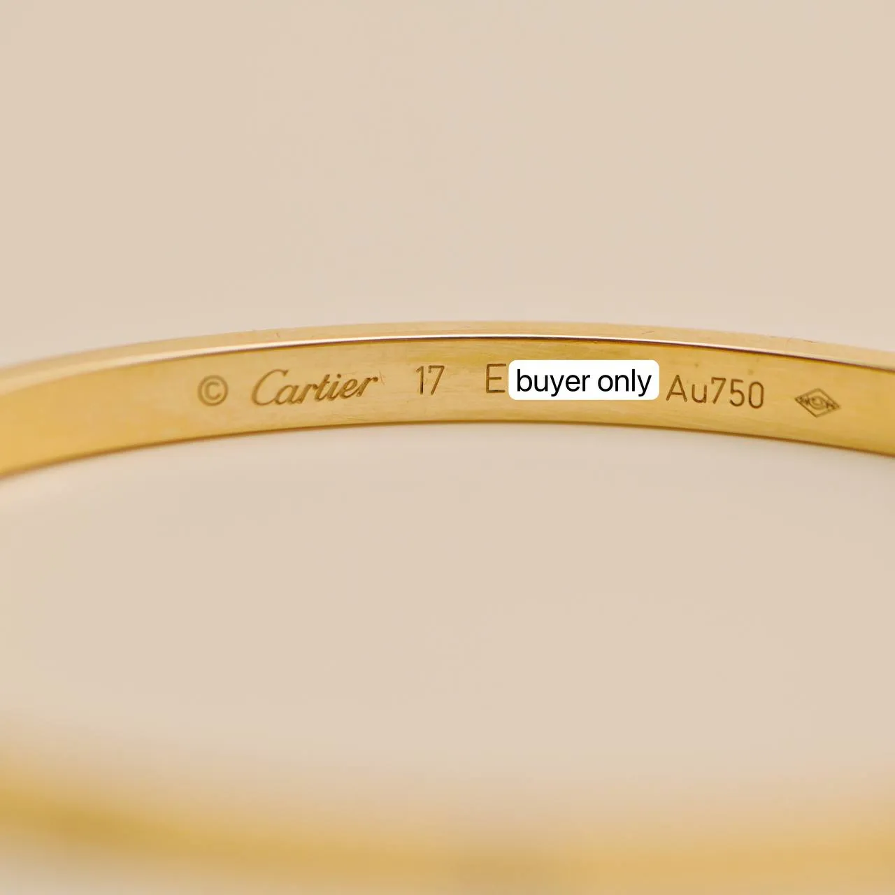 Cartier Love 6 Diamond 18k Yellow Gold Small Model Bracelet Size 17