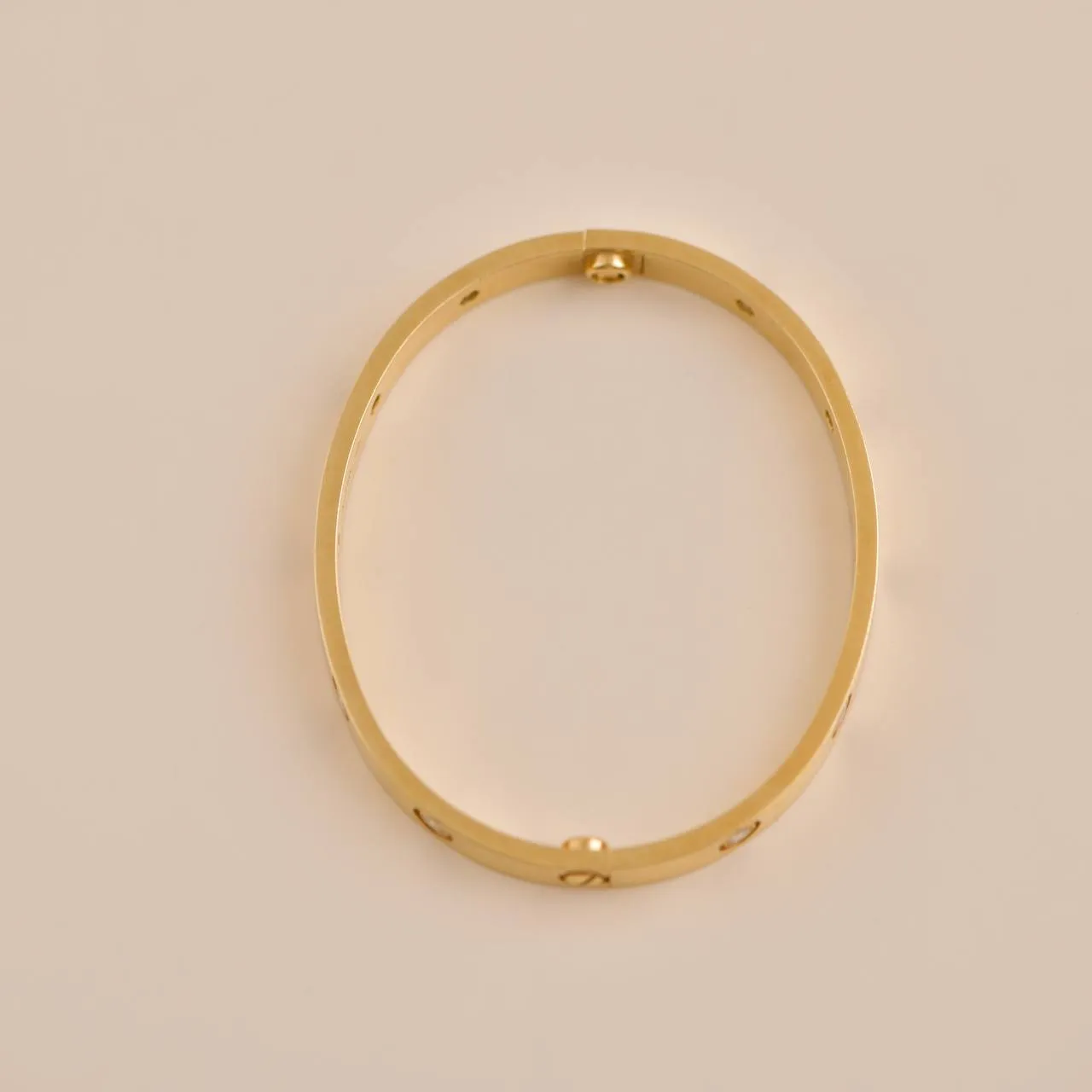Cartier Love Bracelet 10 Diamonds Yellow Gold Size 17