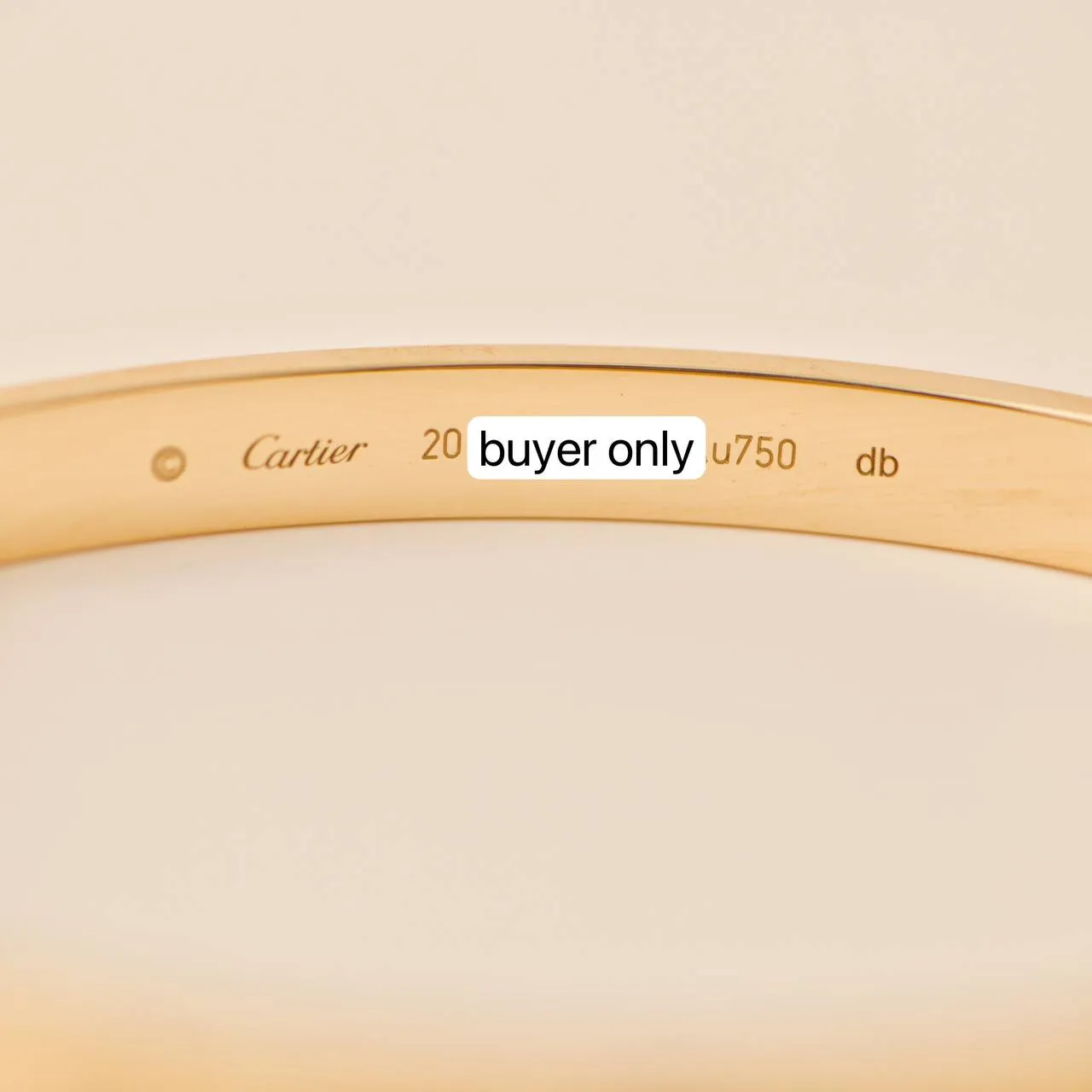 Cartier Love Bracelet 18K Yellow Gold Size 20