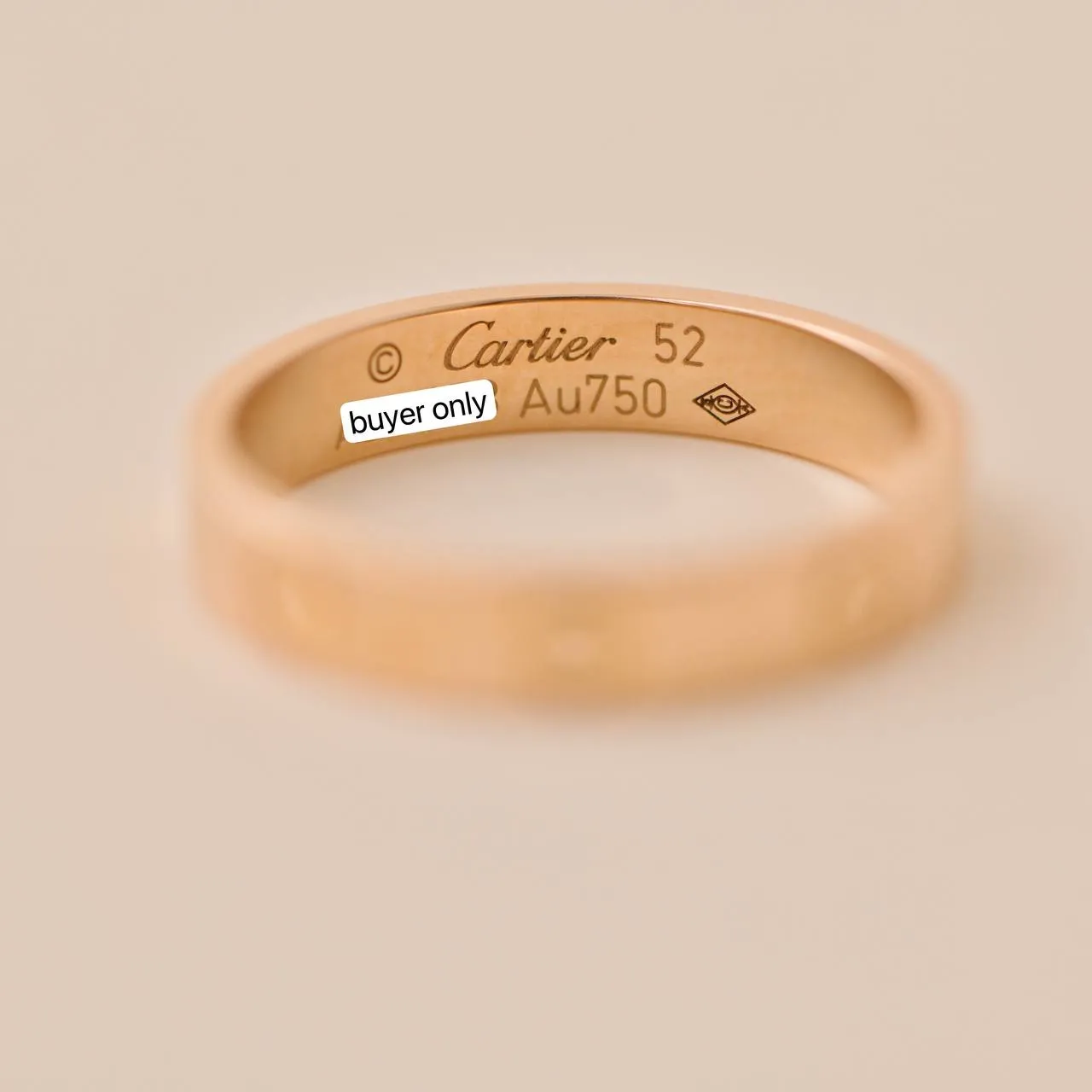 Cartier Love Small Model 18K Rose Gold Size 52