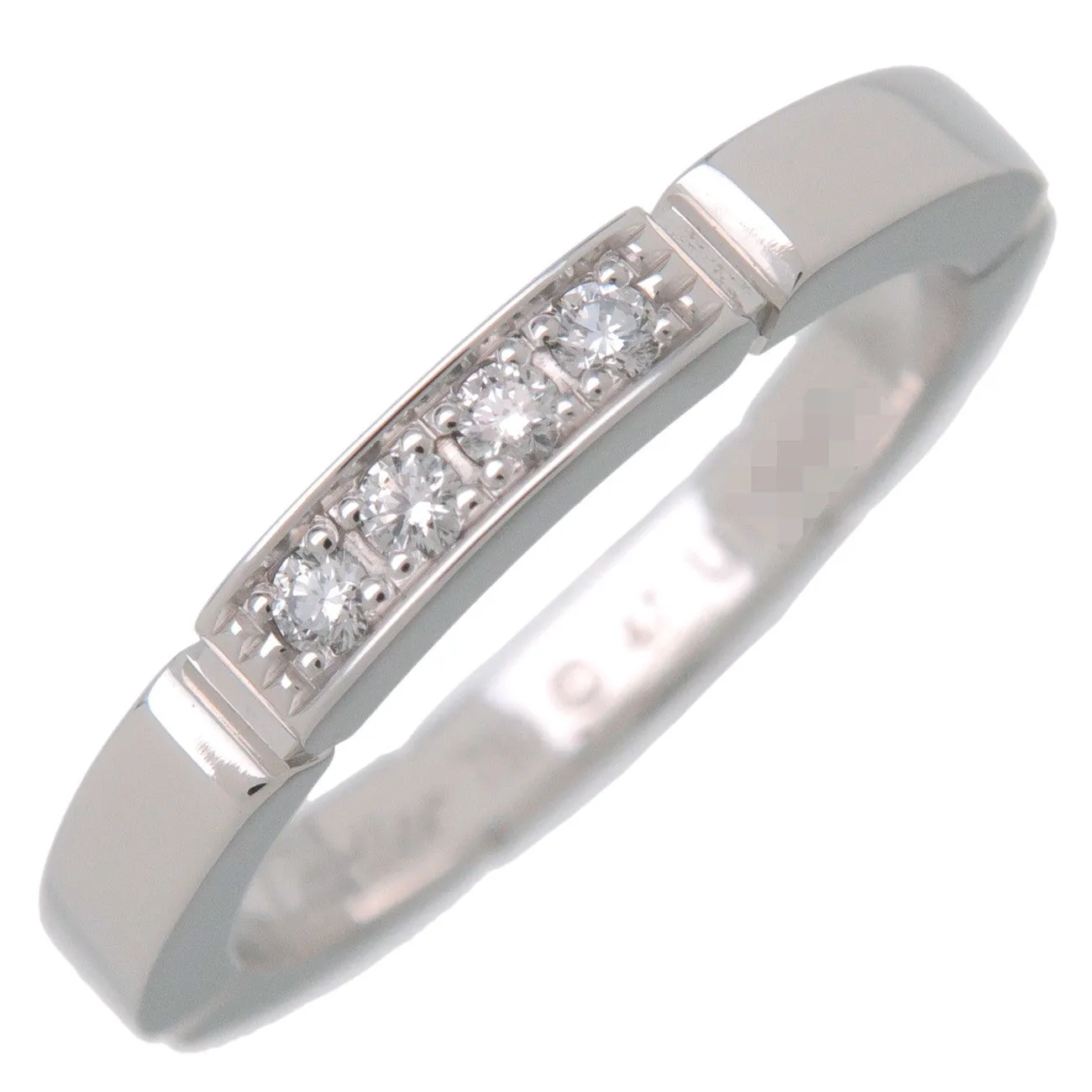 Cartier Maillon Panthere 4P Diamond Ring K18 750WG #47 US#4 Used