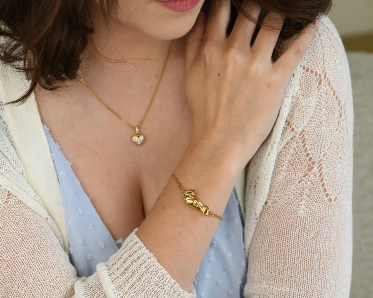 Cartier Panthre De Cartier 18K Yellow Gold Chain Bracelet