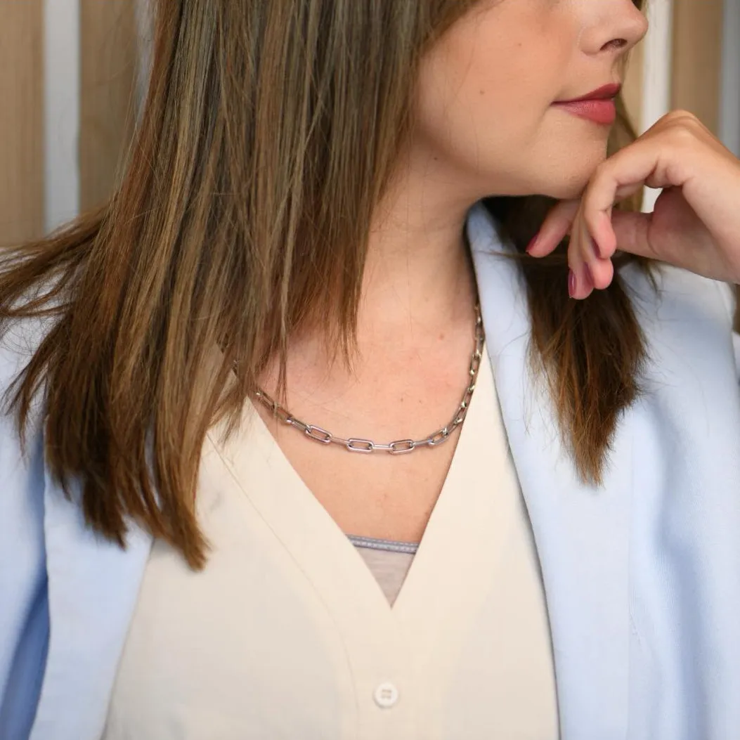 Cartier Santos de Cartier 18K White Gold Necklace Medium Model