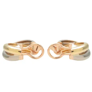 Cartier Trinity Earrings K18 750Yellow Gold White Gold Rose Gold