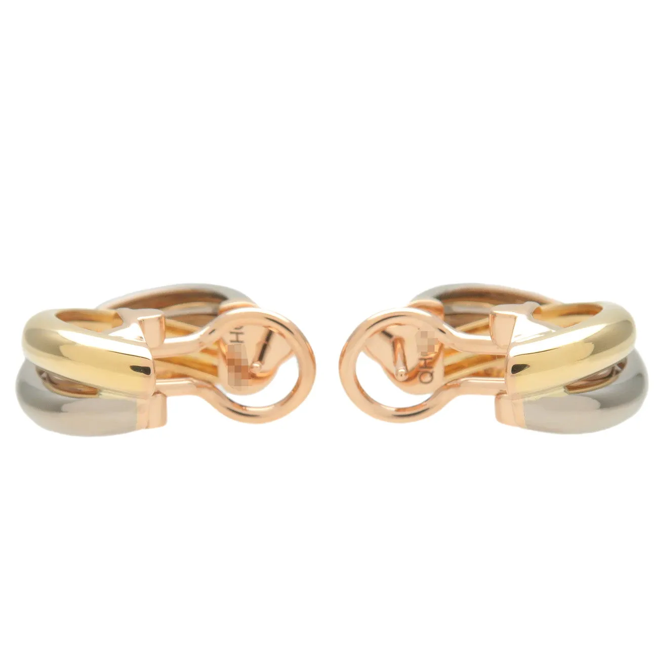 Cartier Trinity Earrings K18 750Yellow Gold White Gold Rose Gold