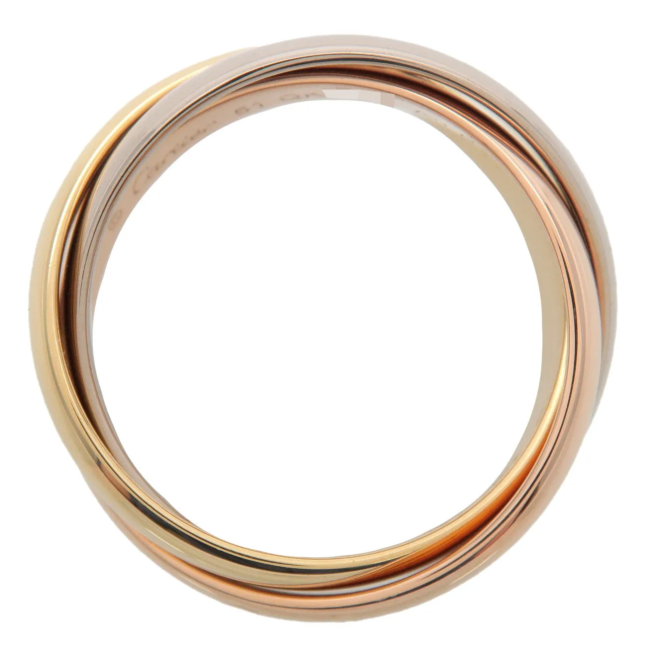 Cartier Trinity Ring MM K18 750YG/WG/PG #51 US5.5 EU51 HK12 Used