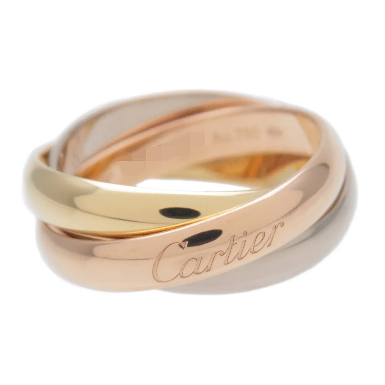 Cartier Trinity Ring MM K18 750YG/WG/PG #51 US5.5 EU51 HK12 Used