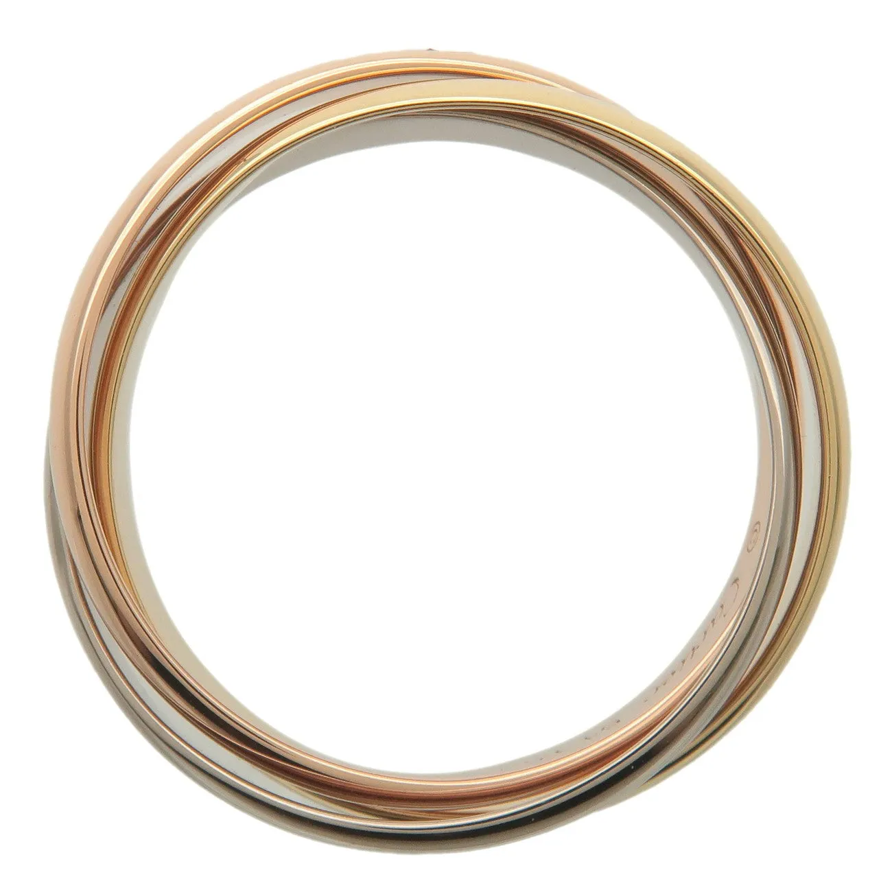Cartier Trinity Ring SM K18 750YG/WG/PG #51 US6 EU51 HK13 Used