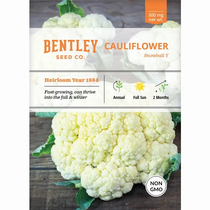 Cauliflower-Snowball Y Improved Seed Packet floating plant shelf  