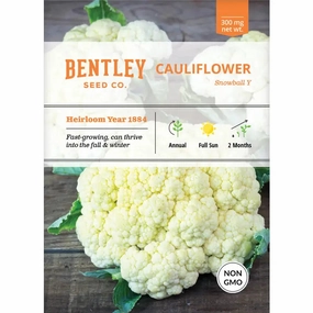 Cauliflower-Snowball Y Improved Seed Packet floating plant shelf  