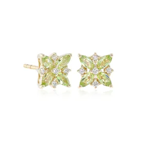 Celeste Earrings in Peridot & Diamonds