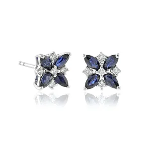 Celeste Earrings in Sapphires & Diamonds