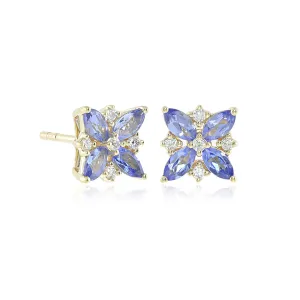 Celeste Earrings in Tanzanite & Diamonds