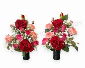 Cemetery / Mausoleum Flowers (Roses) 40 x 20 cm - SYM0064 (Wendy) outdoor greenery  