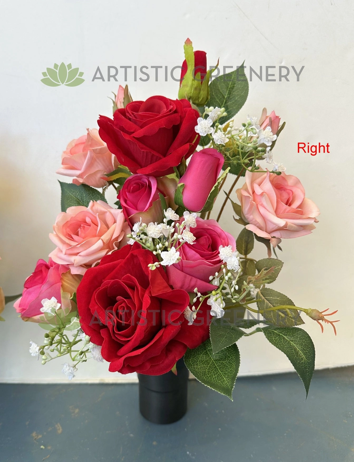 Cemetery / Mausoleum Flowers (Roses) 40 x 20 cm - SYM0064 (Wendy)