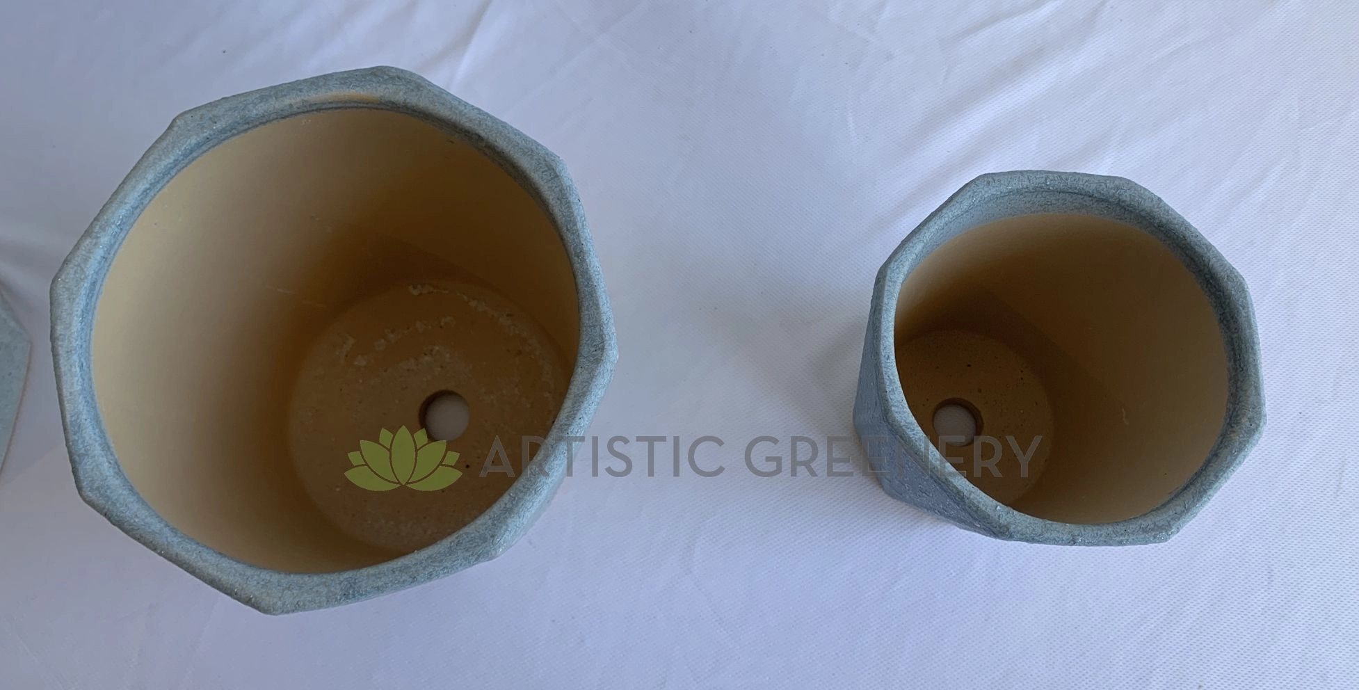 CER0015GREY "V" Pattern Ceramic Pots - Grey - 3 Sizes
