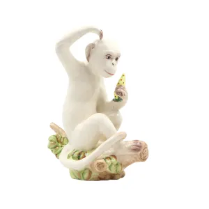 Ceramic Monkey dried flowers  