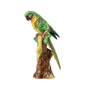 Ceramic Painted Parrot dried flowers  